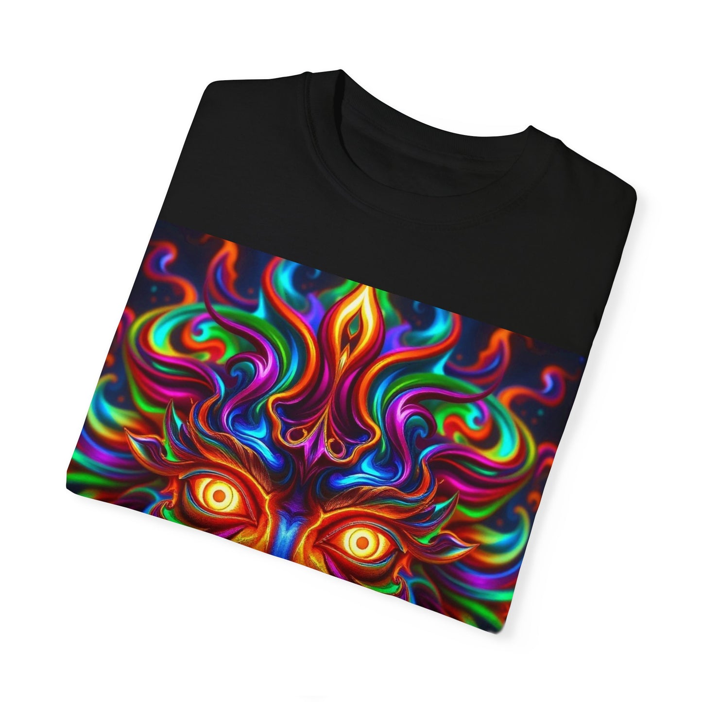Colorful Psychedelic Sun Face Unisex T-Shirt