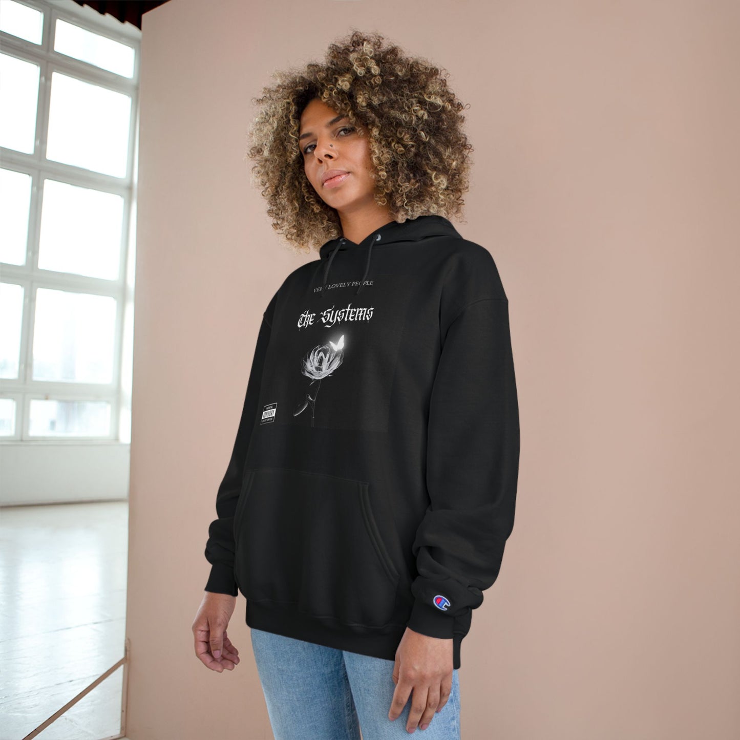 Very Lovely People Champion Hoodie - Stylish Graphic Sweatshirt for Casual Wear