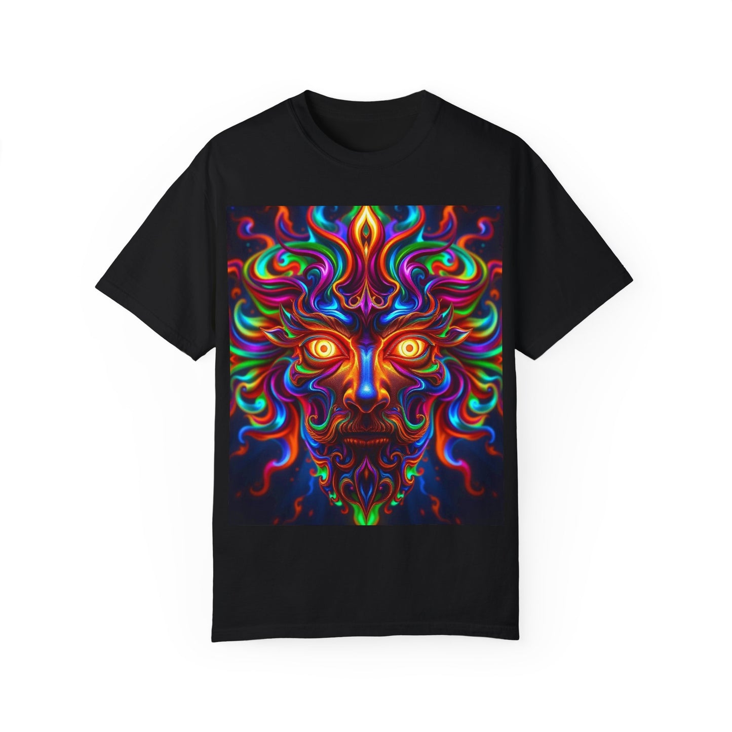 Colorful Psychedelic Sun Face Unisex T-Shirt