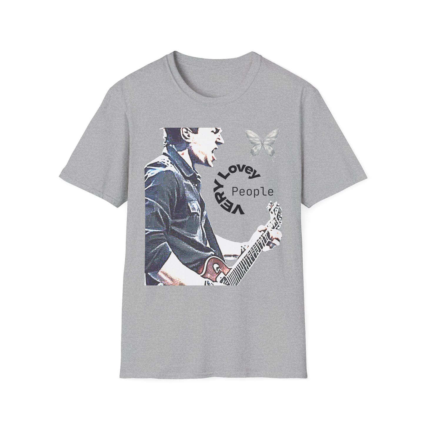 Guitarist Portrait Tee — 'Very Lovely People' Graphic T-Shirt