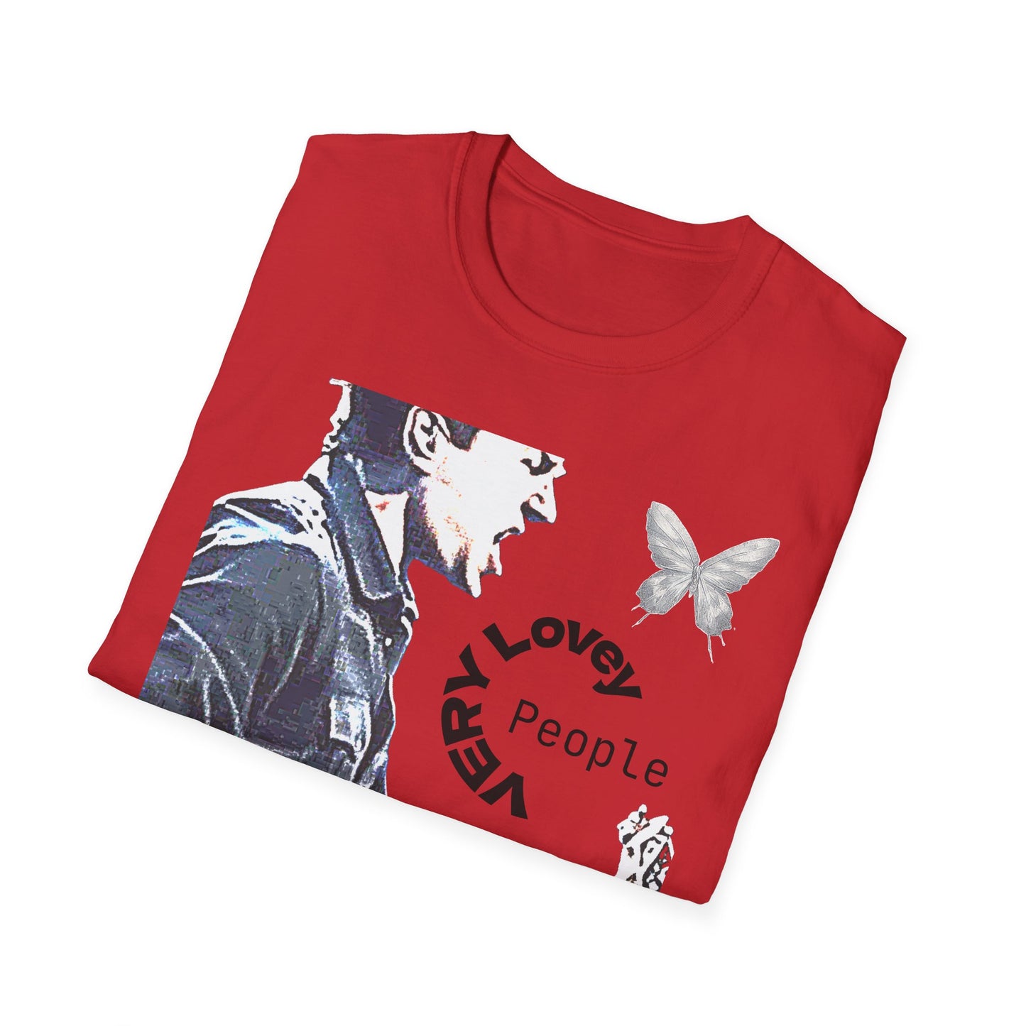 Guitarist Portrait Tee — 'Very Lovely People' Graphic T-Shirt