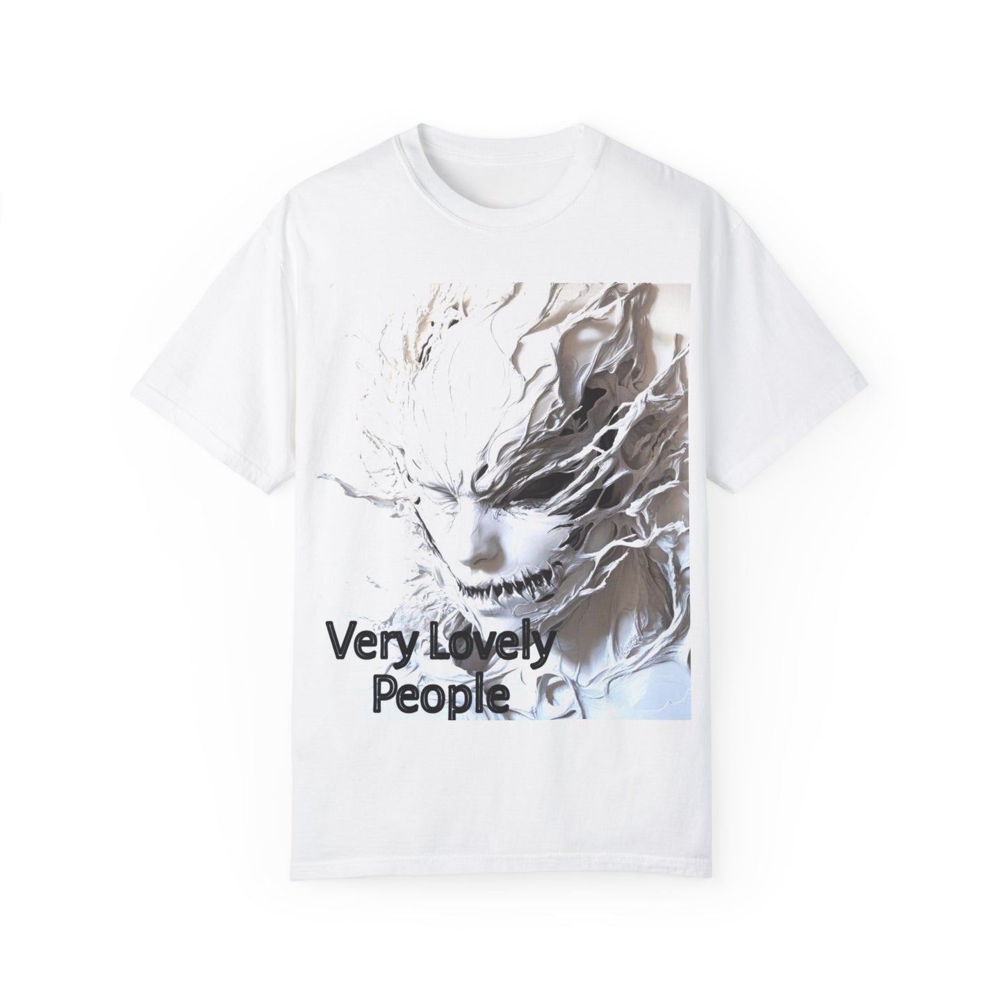 Unisex Garment-Dyed T-Shirt - 'Very Lovely People' Graphic Tee
