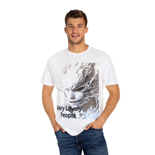 Unisex Garment-Dyed T-Shirt - 'Very Lovely People' Graphic Tee