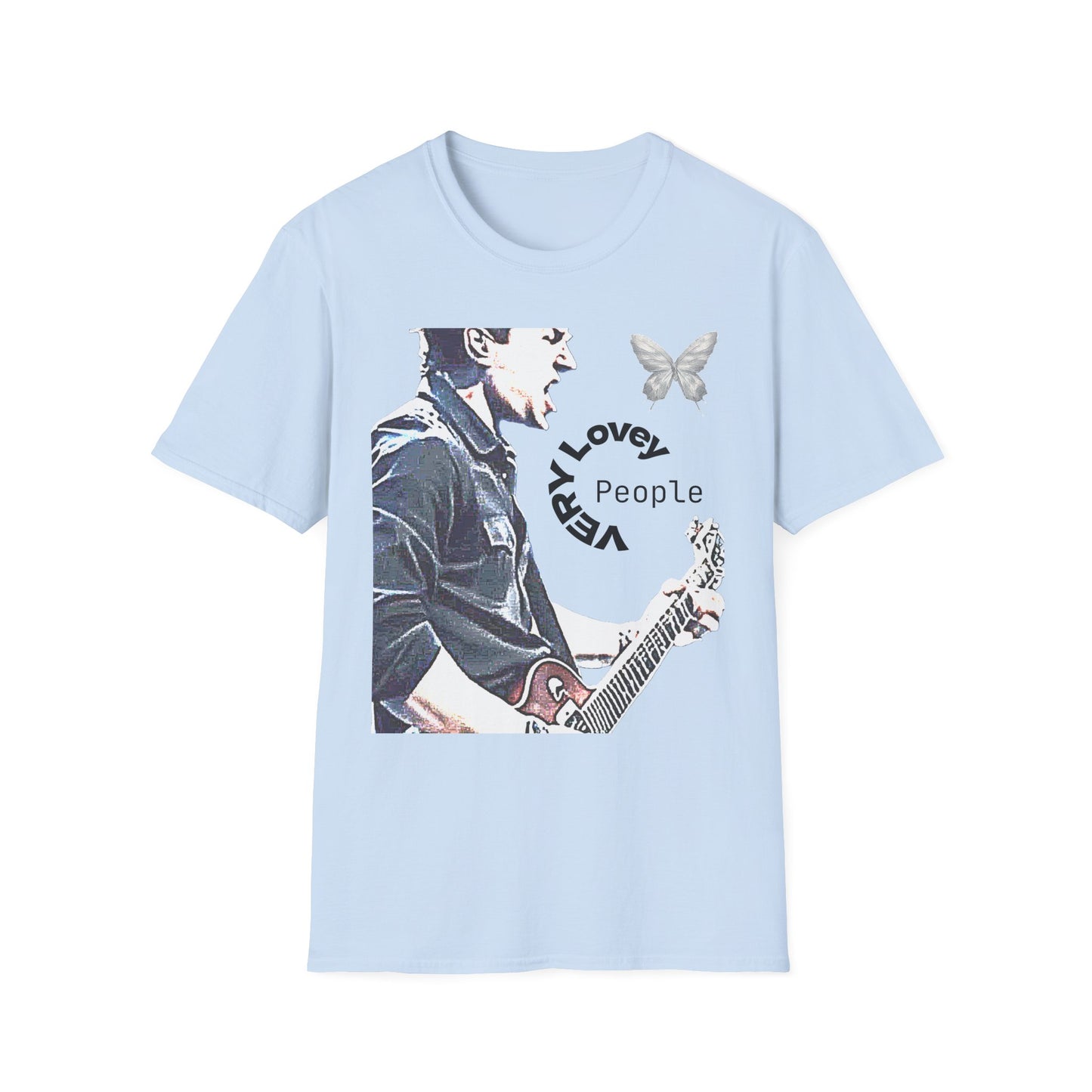 Guitarist Portrait Tee — 'Very Lovely People' Graphic T-Shirt