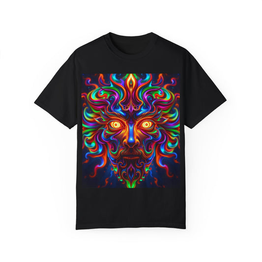 Colorful Psychedelic Sun Face Unisex T-Shirt